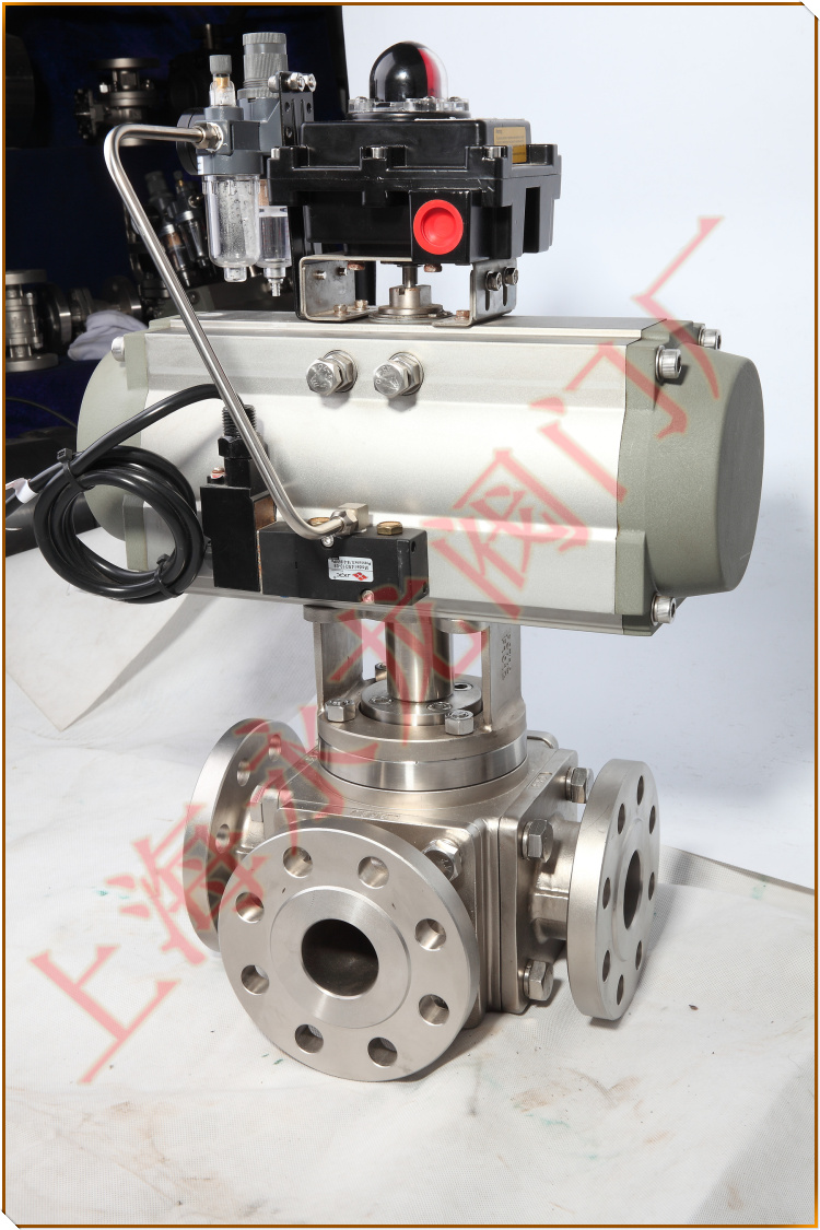 不锈钢三通气动球阀