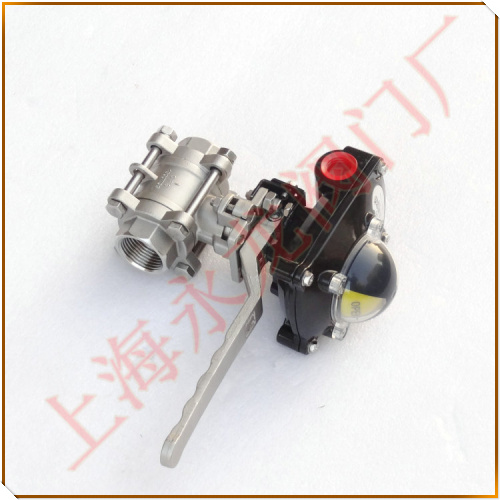 带回信器手柄球阀 Device handle ball valve with letter